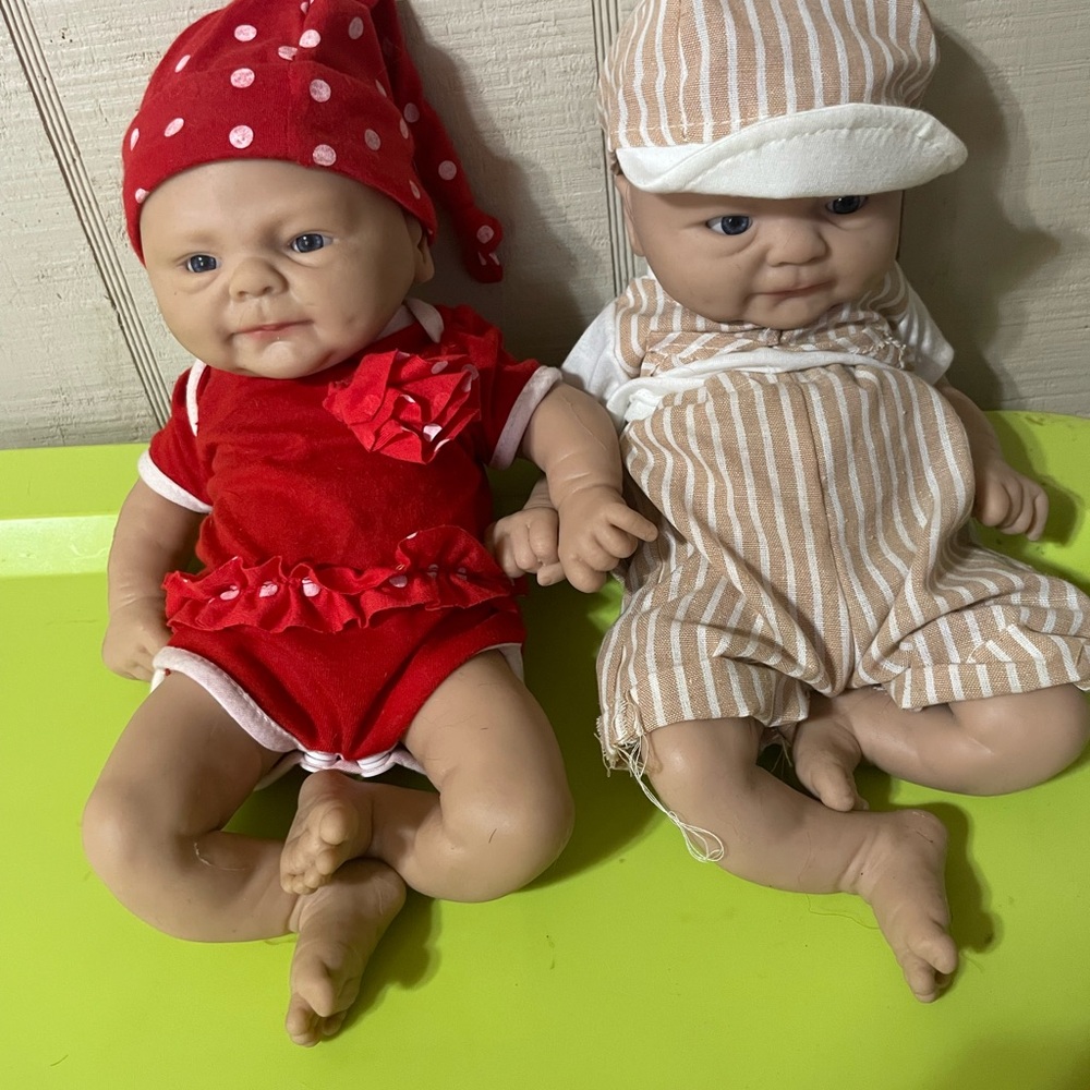 Red and Tan Baby Dolls. 100% silicone life like baby’s. $120 EACH
